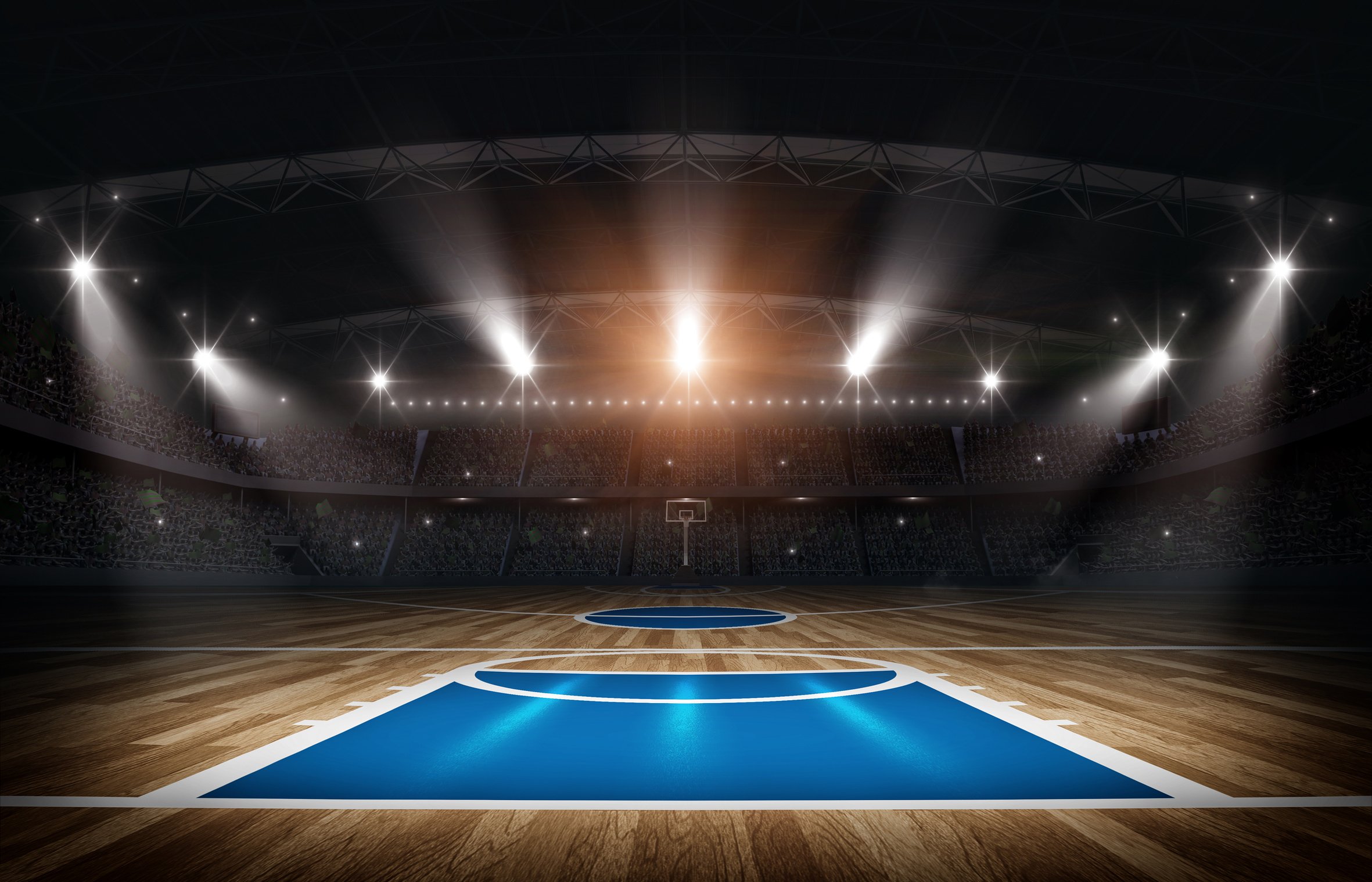 Basketball arena,3d rendering